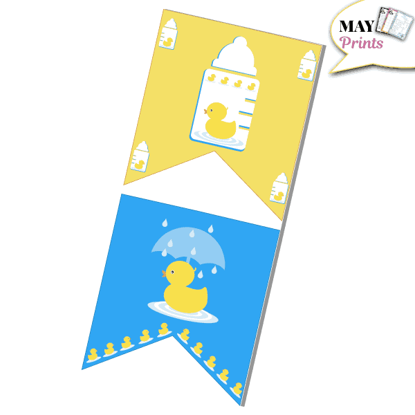 Printable Rubber Ducky Baby Shower Banners