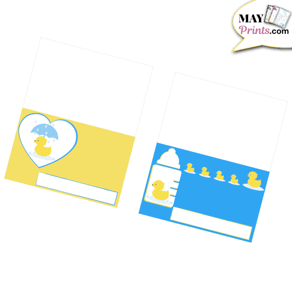 Printable Rubber Ducky Baby Shower Place Card