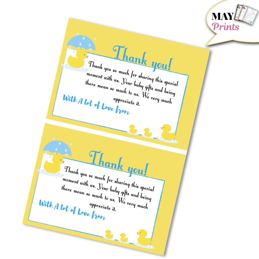Printable Rubber Ducky Baby Shower Games