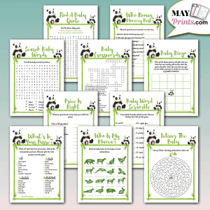 Panda Themed Baby Shower Games