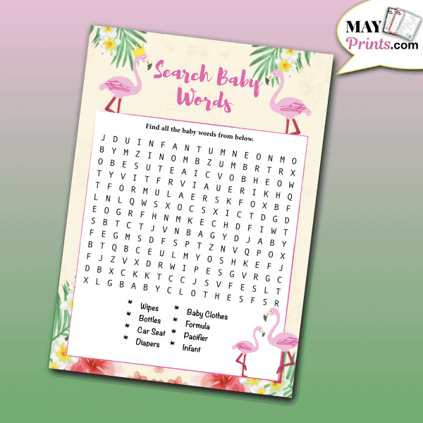Flamingo Baby Shower Games - Image 2