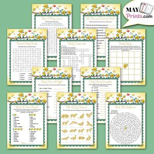 Sunflower Baby Shower Games