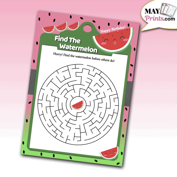 Watermelon Birthday Party Games