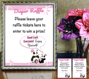 Diaper Raffle Sign and Tickets