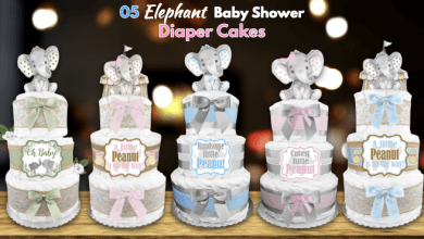 Elephant Baby Shower Diaper Cake