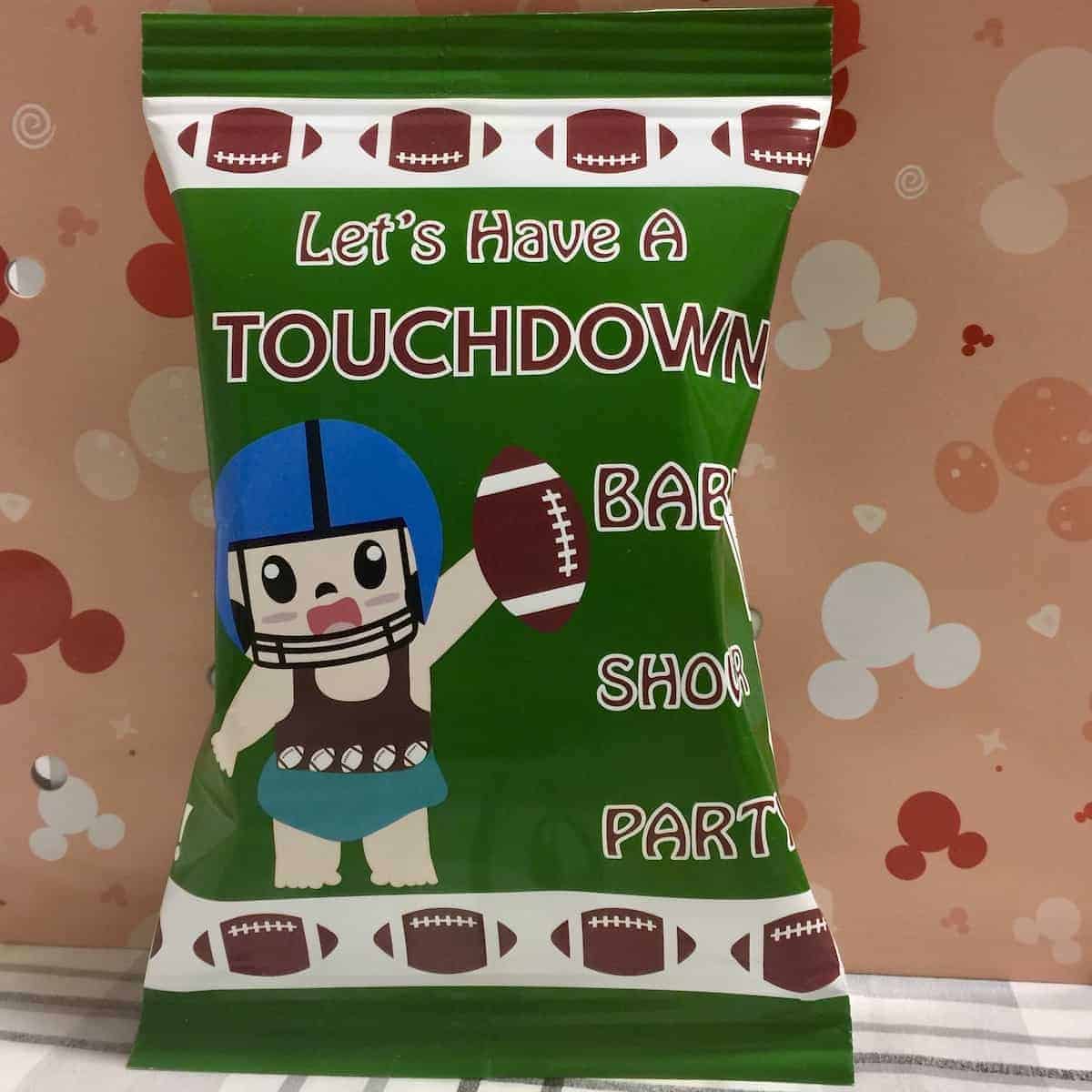 Football Baby Shower Chip Bags
