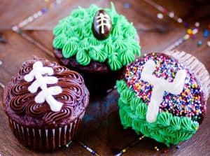 Football Themed Cupcakes